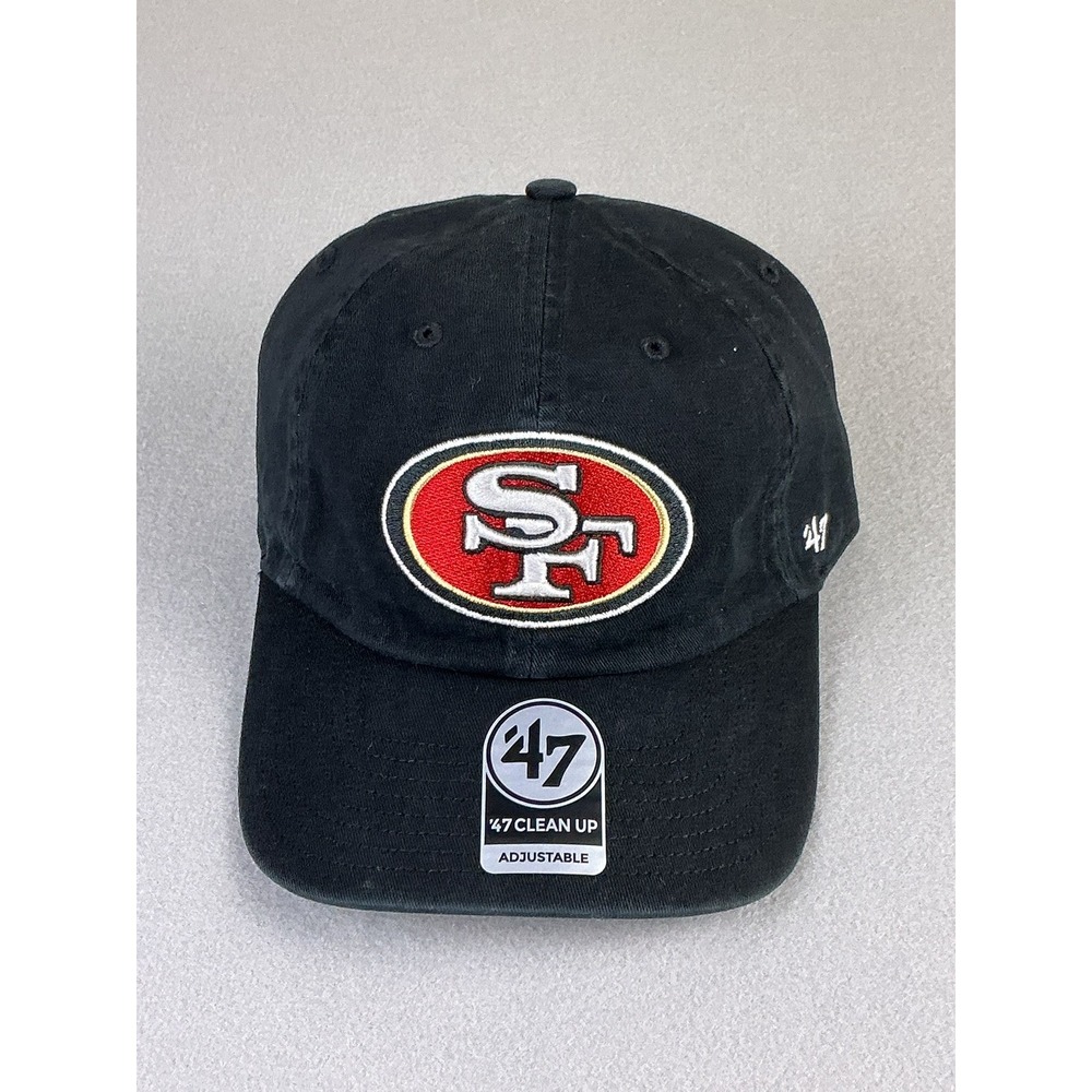 '47‎ Brand San Francisco 49ers Clean Up Adjustable Hat Black NFL Cap